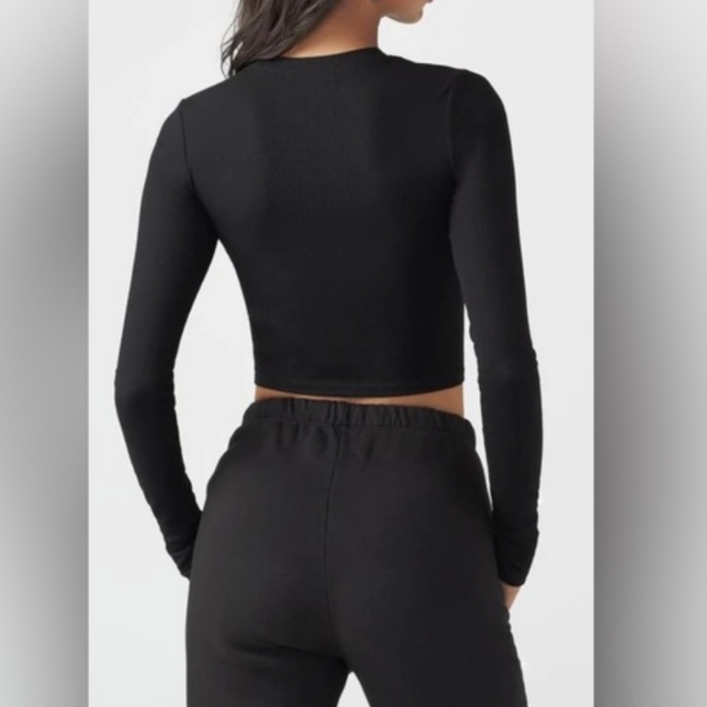 Joah Brown Cropped Crew Longsleeve Size XS/S - Picture 4 of 14
